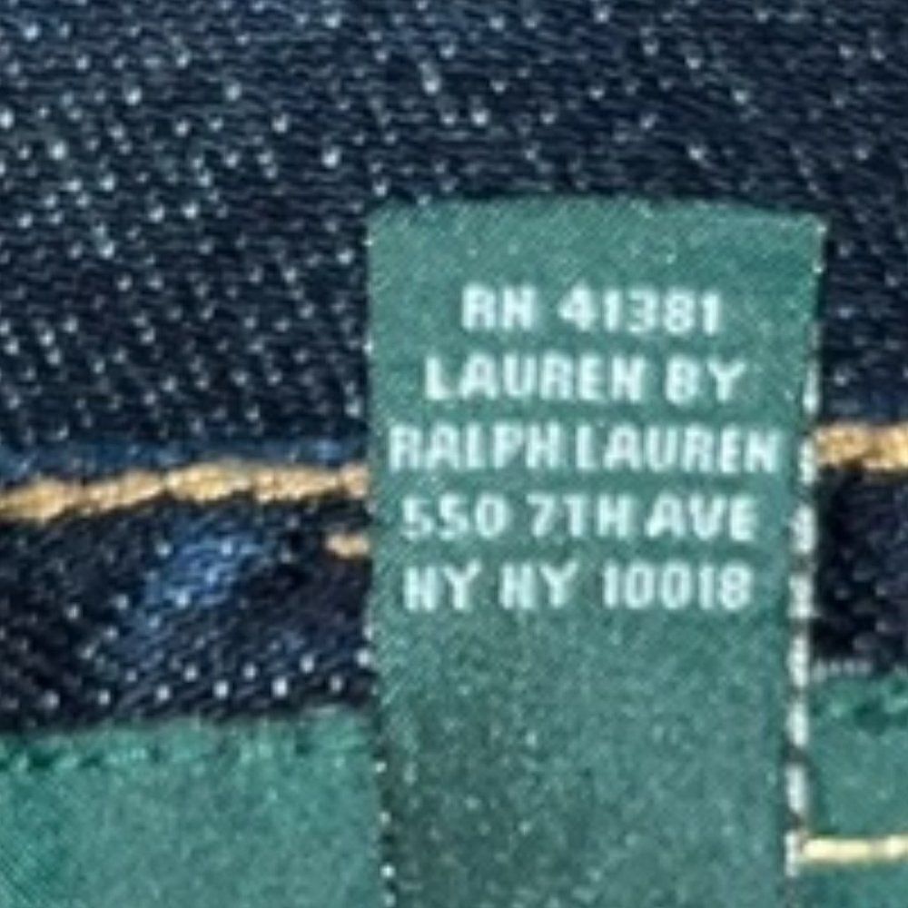 LRL Lauren Ralph Lauren Dark Blue Denim Jean Skirt Size 10 NWOT - Picture 9 of 9